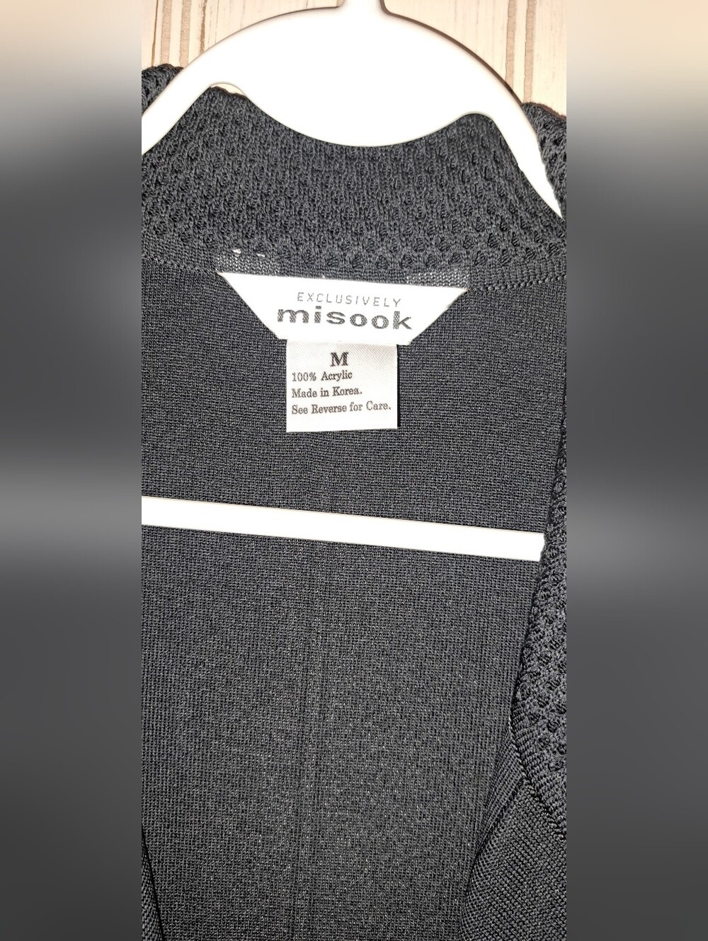 Exclusively Misook Black Open Front Office Business Cardigan Jacket Medium - Picture 4 of 10